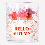 Autumnal Flying Tiger Copenhagen home candle in a decorative jar with warm, seasonal colors and cozy design.