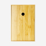 Caja de almacenamiento apilable con tapa de bambú - 30 cm