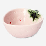 Pink ceramic strawberry bowl from Flying Tiger Copenhagen, 9 cm kitchen accessory with a vibrant strawberry design.