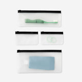 Svarta organiseringsväskor med dragkedja - 4 st