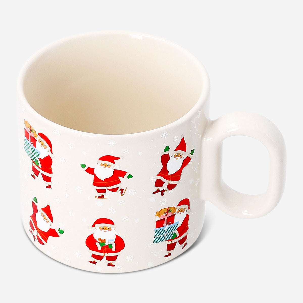Flying Tiger Copenhagen 300ml Santa-themed kitchen mug with festive holiday design, perfect for seasonal beverages.
