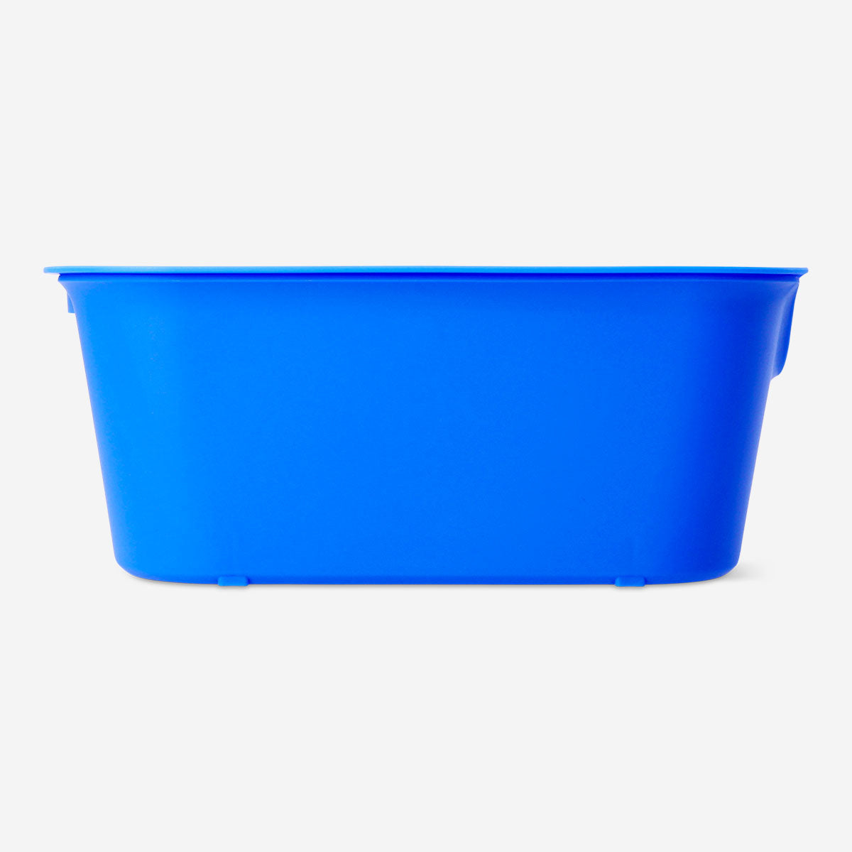 Blue storage box with lid for home organization, measuring 19x26 cm, by Flying Tiger Copenhagen.