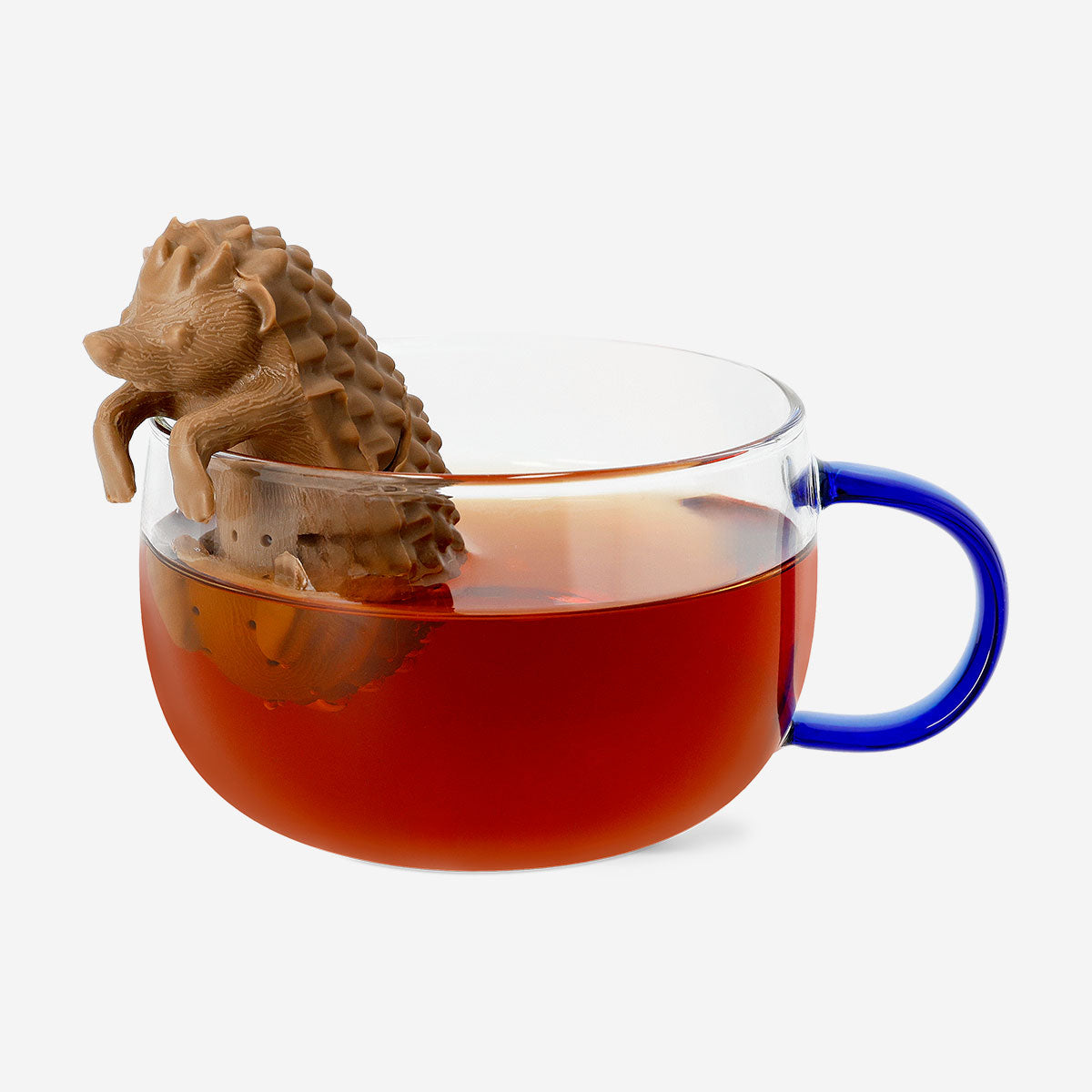 Flying Tiger Copenhagen hedgehog tea infuser for kitchen use, shaped like a cute hedgehog figure with small holes for steeping tea.
