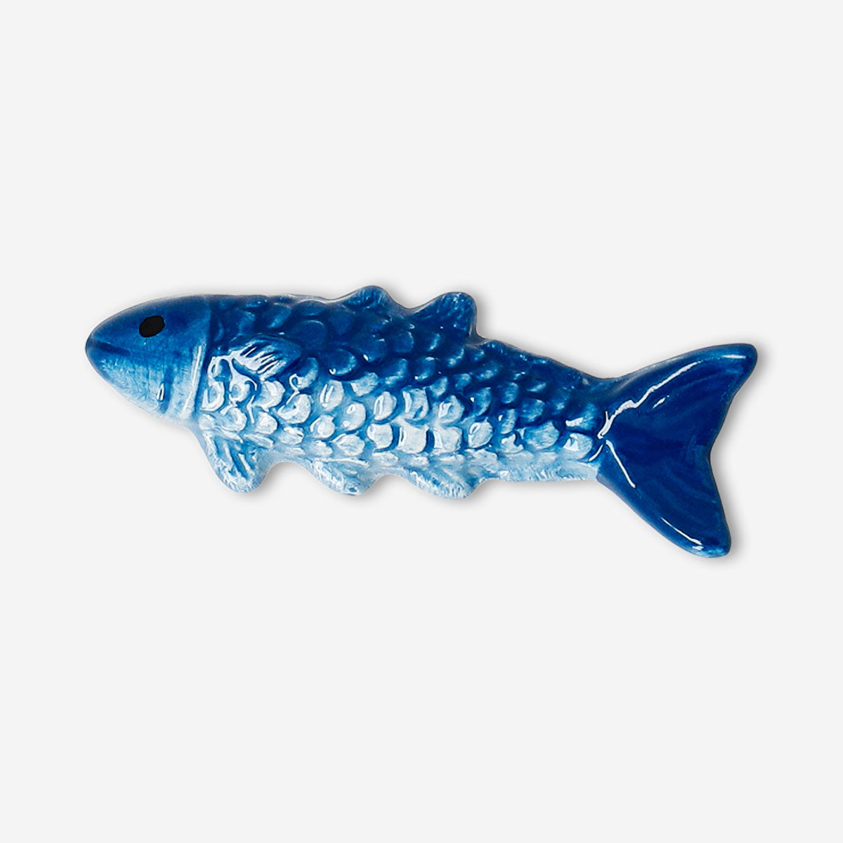 Blue fish chopstick holder for kitchen, featuring a decorative design by Flying Tiger Copenhagen.