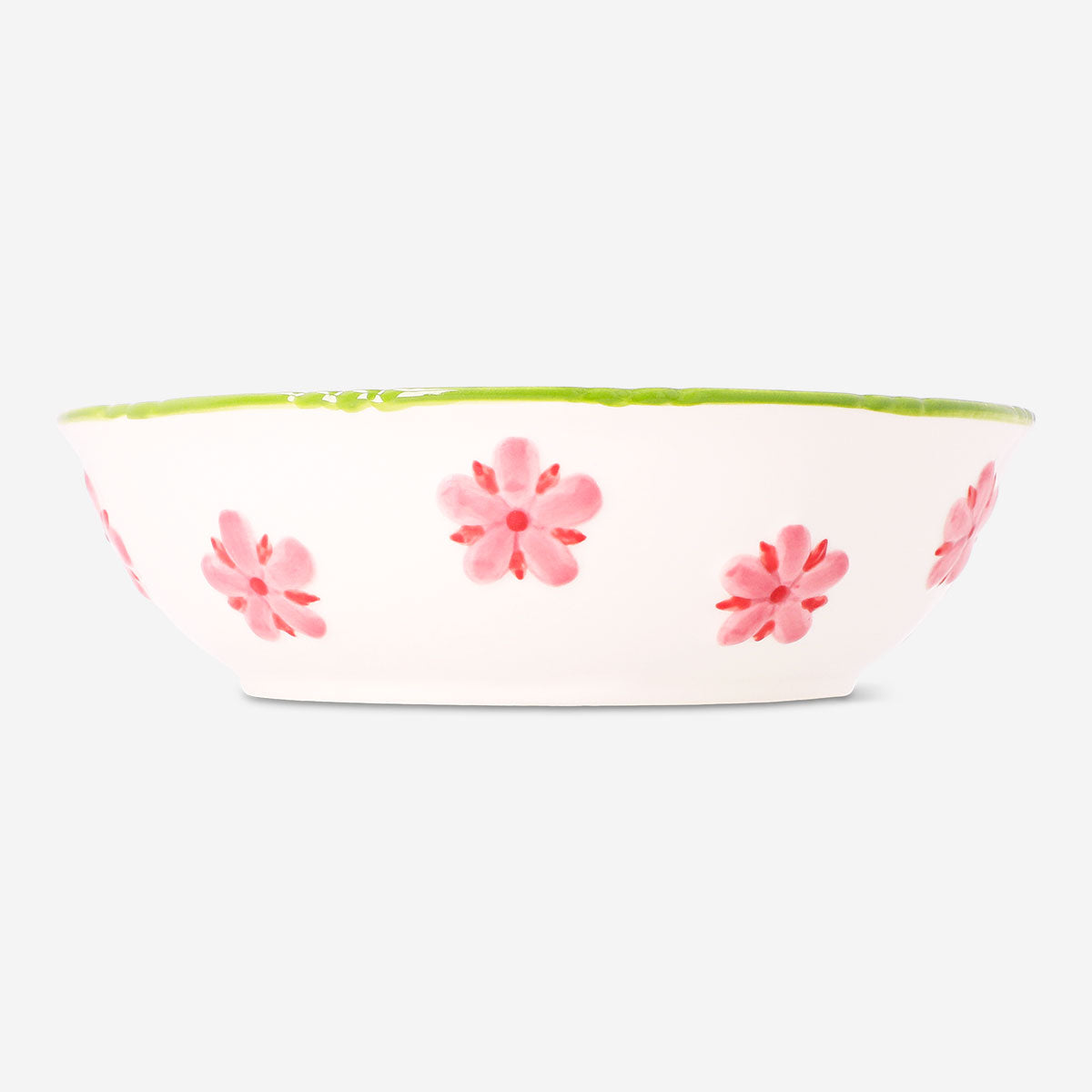 Ceramic bowl with embossed flower design, 21 cm, from Flying Tiger Copenhagen, shown with a decorative embossed floral pattern.