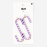 Two blue S-hooks from Flying Tiger Copenhagen for home organization, hanging on a wall or rack.