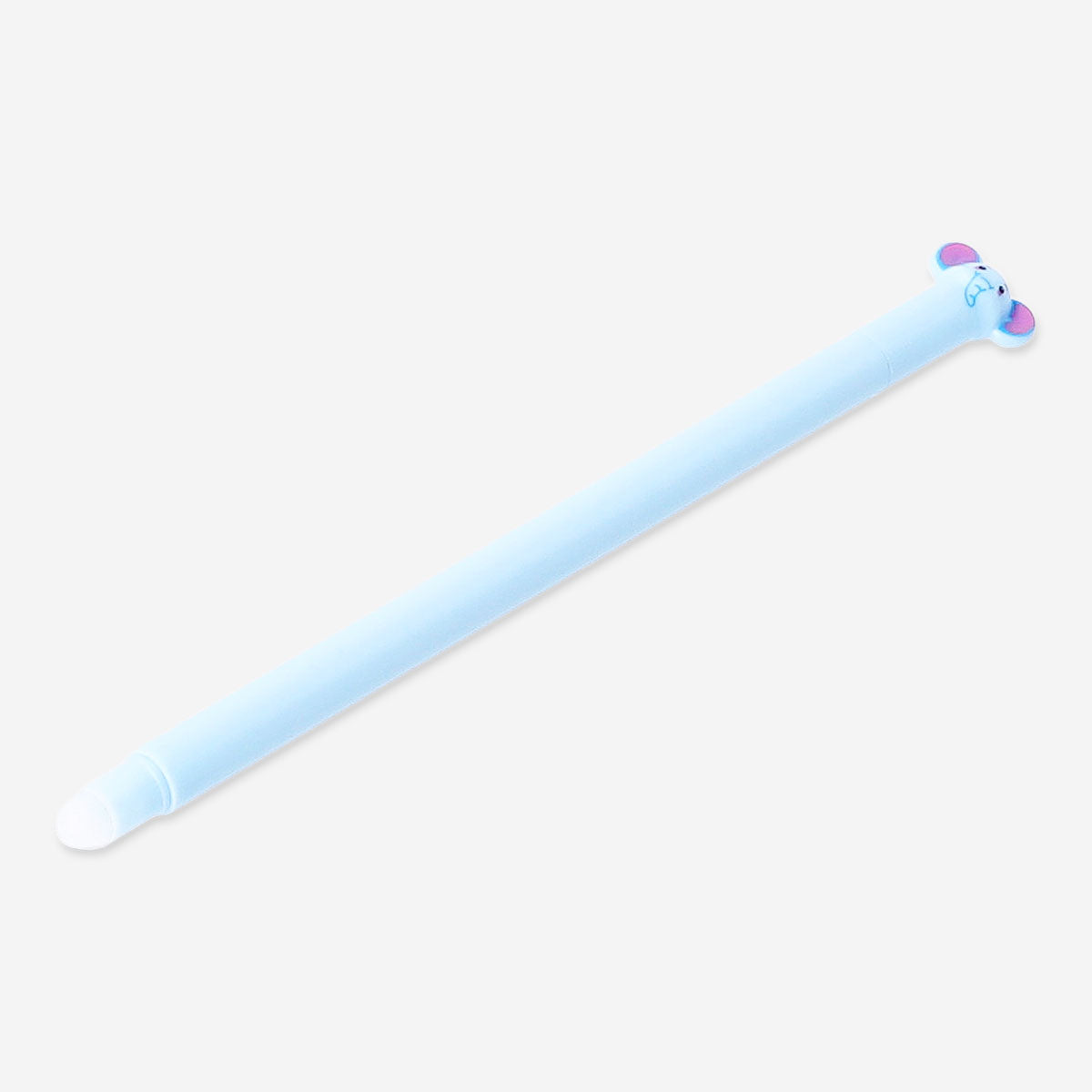 Erasable gel ink pen from Flying Tiger Copenhagen with cute elephant topper, ideal for writing and office use.