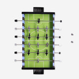 Mini football game by Flying Tiger Copenhagen featuring a small tabletop soccer setup with colorful players and a goal.