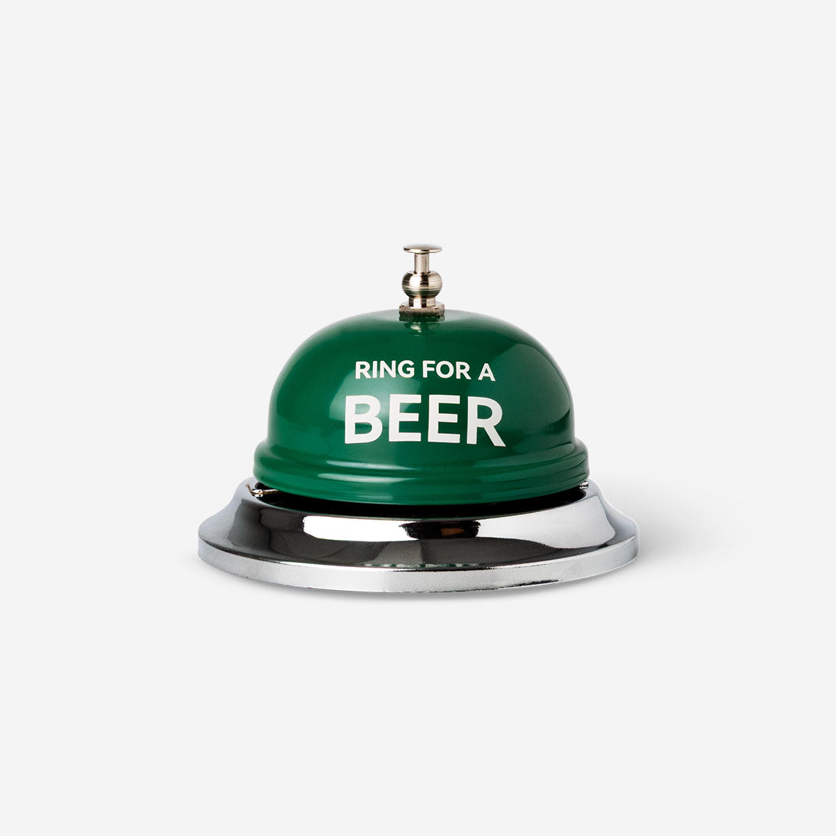 Flying Tiger Copenhagen beer bell gadget with a metallic bell and handle, designed for fun beer-related sounds and celebrations.