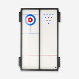 Flying Tiger Copenhagen 4-in-1 arcade game table with colorful game surfaces and controls for family entertainment.