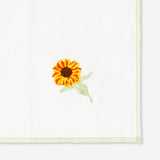 Set of two fabric napkins with embroidered sunflower design from Flying Tiger Copenhagen, ideal for home table decor.