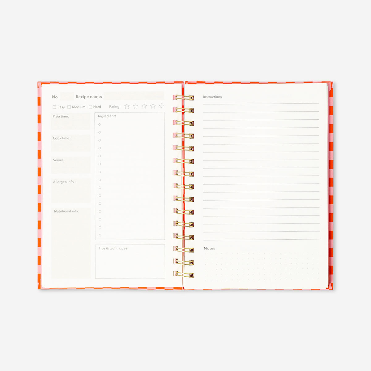 Office recipe book by Flying Tiger Copenhagen featuring colorful pages and culinary tips for quick, creative meal ideas.