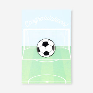 Flying Tiger Copenhagen soccer-themed office greeting card with colorful soccer ball and vibrant design for sports fans.