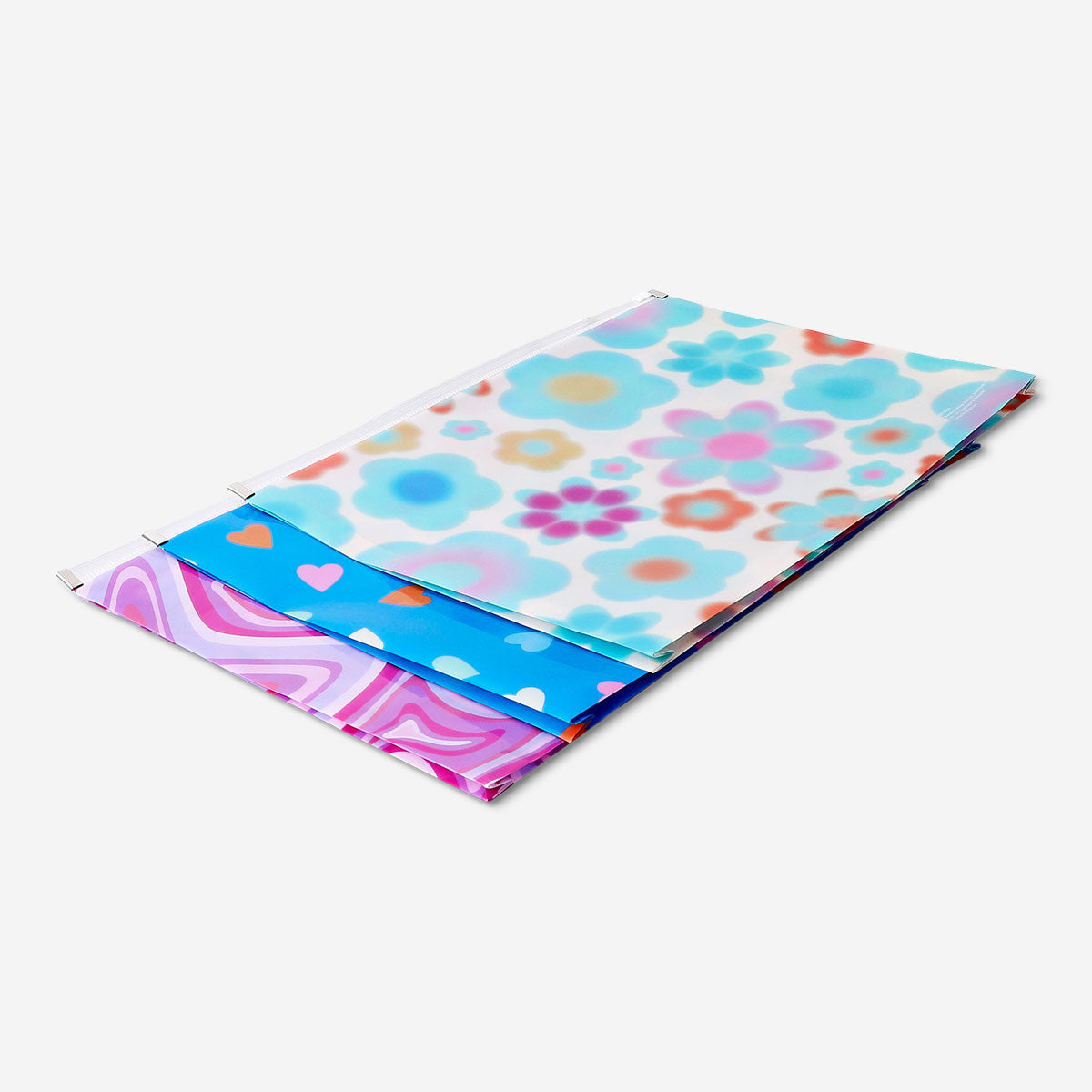 A4 document pockets in fun designs - 3 pcs