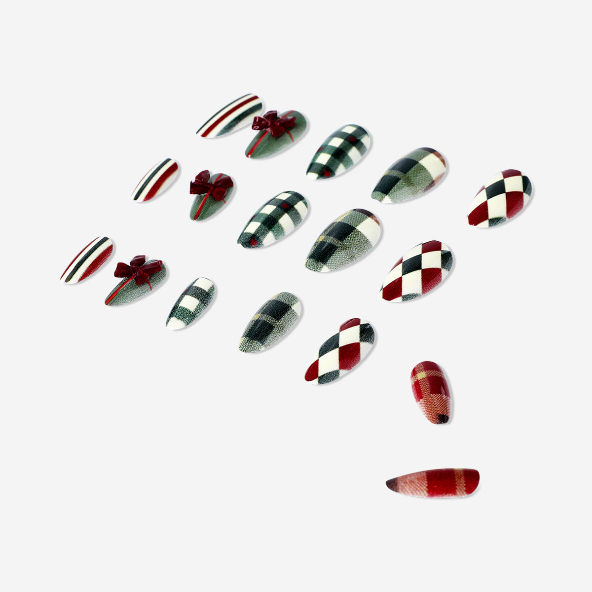 Artificial nails set - Checks and presents