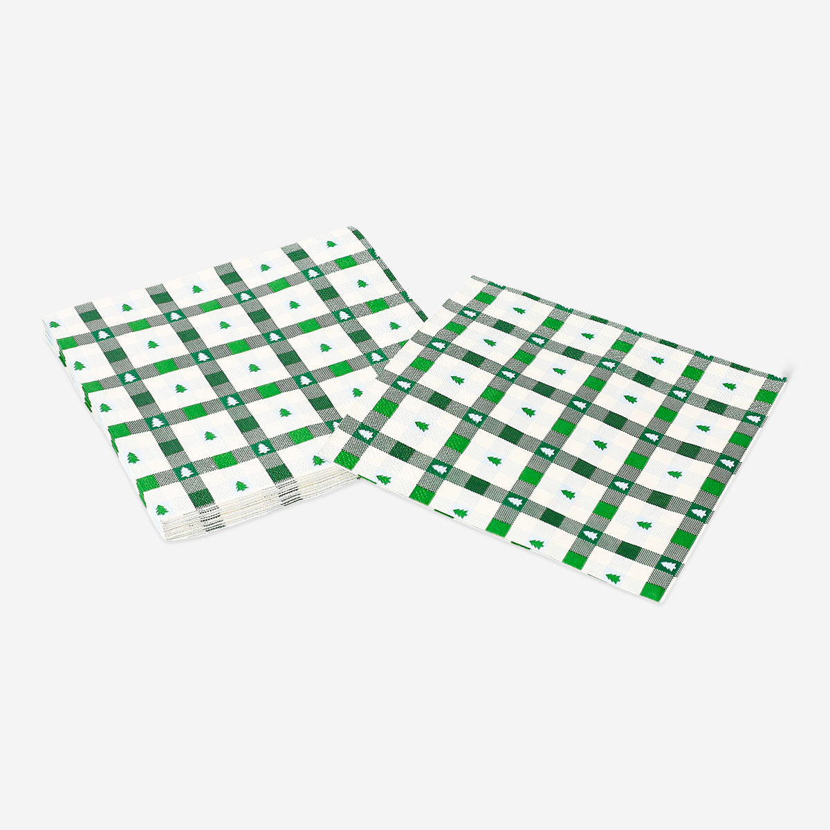 Party napkins with blue and green checkered pattern, set of 16, by Flying Tiger Copenhagen, perfect for casual gatherings.