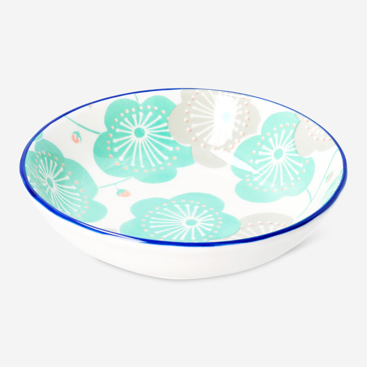 14 cm ceramic bowl with colorful flower print, Flying Tiger Copenhagen kitchenware, decorative and functional for serving or display.