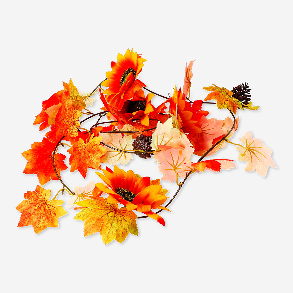 Decorative autumn leaves for table decor, Flying Tiger Copenhagen home accessory with vibrant fall colors and natural leaf textures.