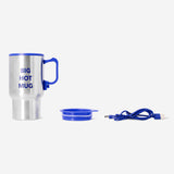 Flying Tiger Copenhagen thermo car cup with heating gadget, featuring a sleek design and spill-proof lid for on-the-go warmth.
