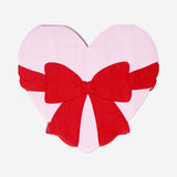Pink heart with bow napkins - 16 pcs