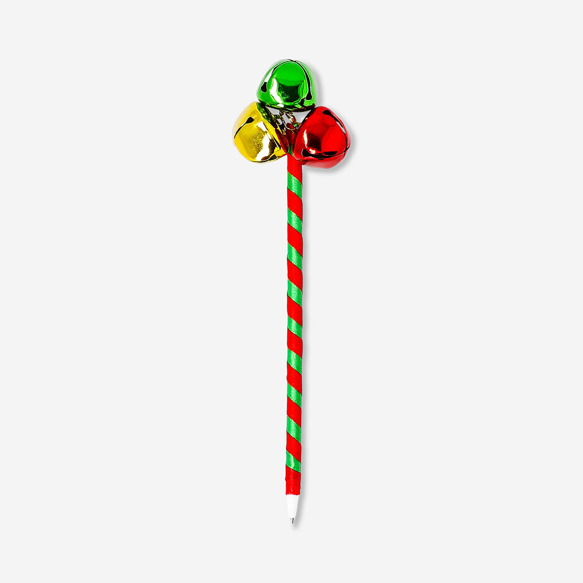Flying Tiger Copenhagen ballpoint pen with jingle bells design, perfect for office use and festive writing.