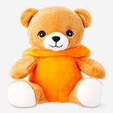 Flying Tiger Copenhagen plush toy teddy bear dressed as a pumpkin, soft Halloween-themed stuffed animal for children