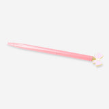 Pink Flying Tiger Copenhagen office ballpoint pen with a cute bow topper, perfect for adding a charming touch to writing tasks.