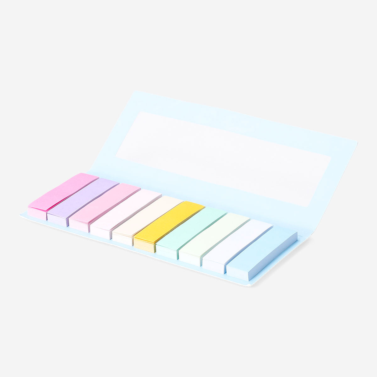 Multi-colored office page markers by Flying Tiger Copenhagen, featuring vibrant, reusable paperclips for organizing documents.