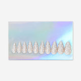 Silver glitter press-on nails by Flying Tiger Copenhagen, showcasing shiny, stylish nail tips for personal care.