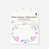 Floral sticky memos with gold detail from Flying Tiger Copenhagen, ideal for office note-taking and decoration.