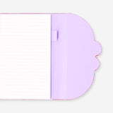 Flying Tiger Copenhagen A5 office notebook with cherry illustrations, featuring a spiral binding and colorful cherry-themed cover.