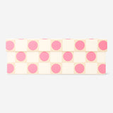 Pink polka dot storage box for home use, 14x20 cm, by Flying Tiger Copenhagen, shown with the box open and contents inside.