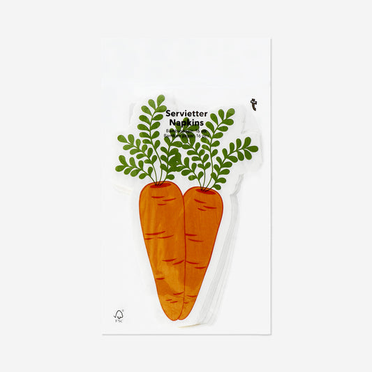 Carrot napkins - 16 pcs