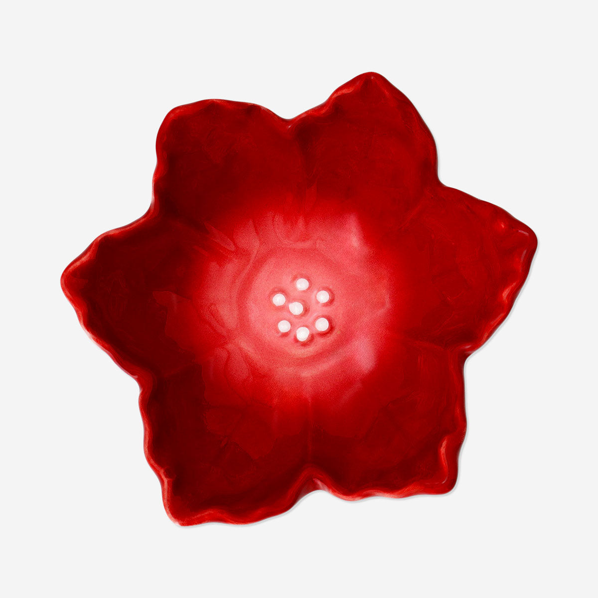 Flying Tiger Copenhagen poinsettia flower bowl, 12 cm, kitchen decor with red poinsettia flowers and decorative bowl design.