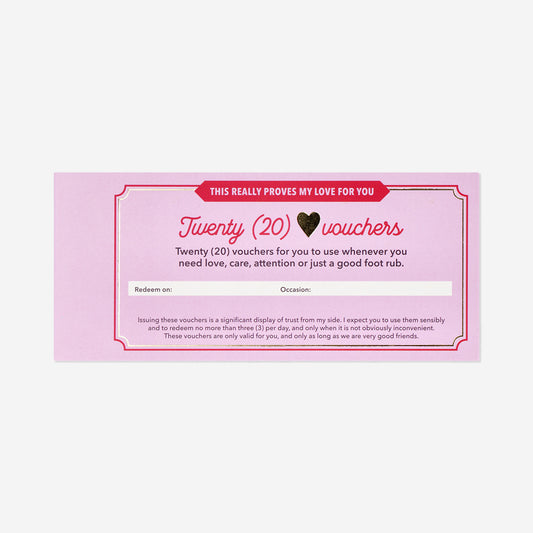 Love vouchers - English