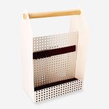 Metal desk organiser with handle from Flying Tiger Copenhagen, designed for office storage and organization.