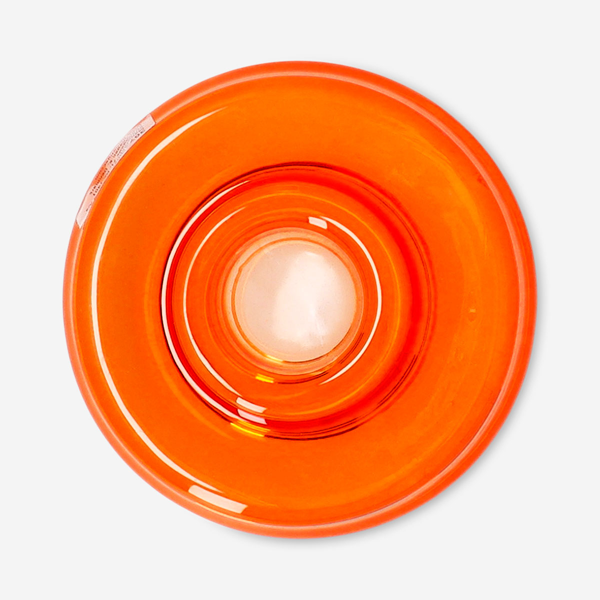 Orange ceramic candle holder and tealight holder, 7 cm, from Flying Tiger Copenhagen, designed for home decor and ambient lighting.