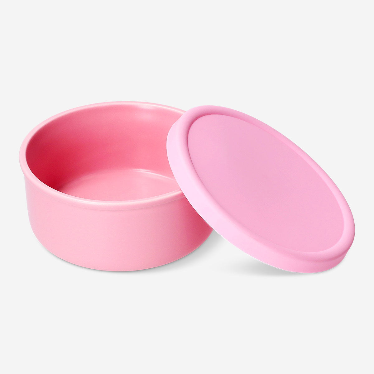 Boîte alimentaire en céramique rose avec couvercle en silicone - 17 cm