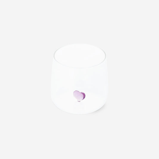 Drinkglas met hart in reliëf - 480 ml