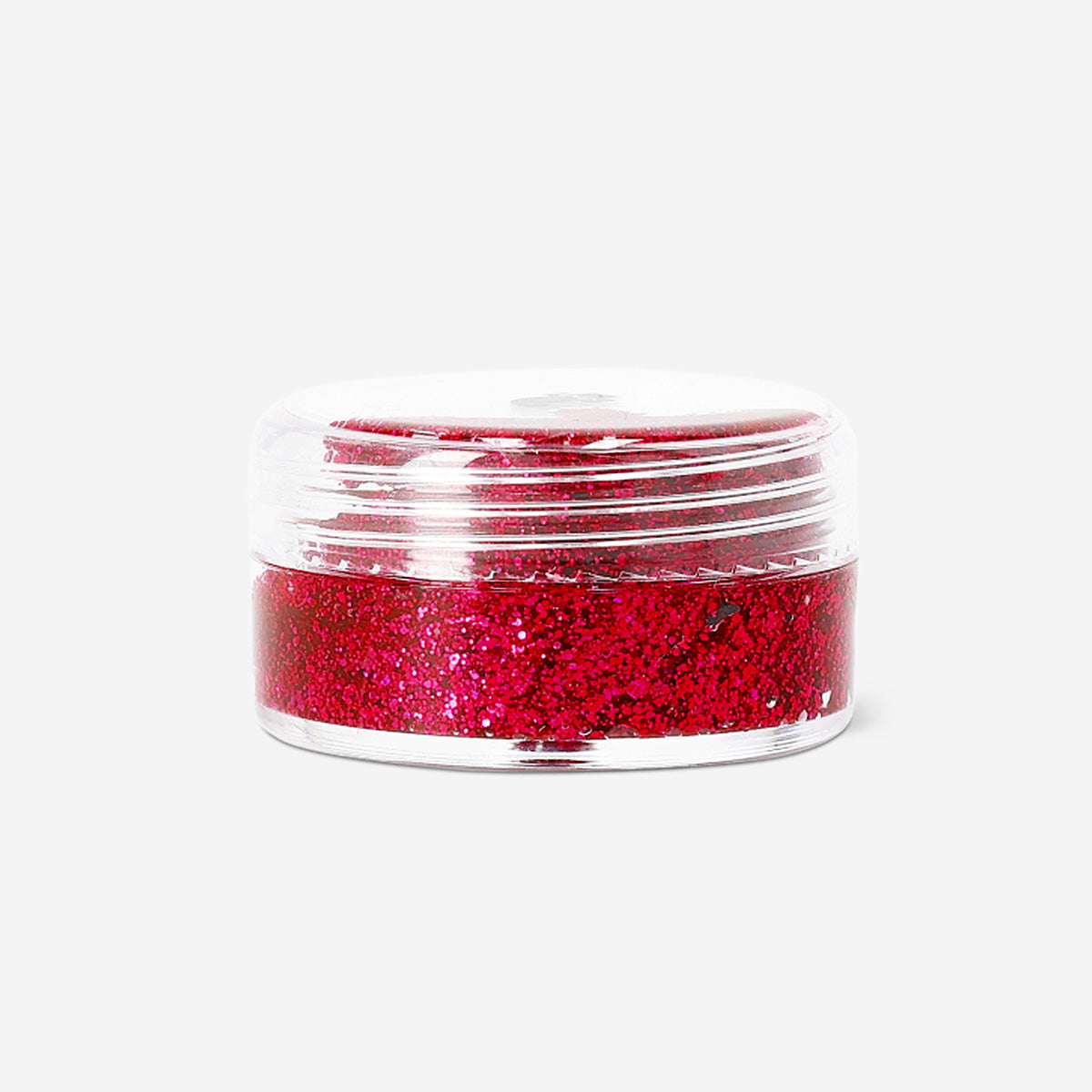 Flying Tiger Copenhagen glitter eyeshadow flakes in plum shade, shimmering cosmetic product for eye makeup and personal care.