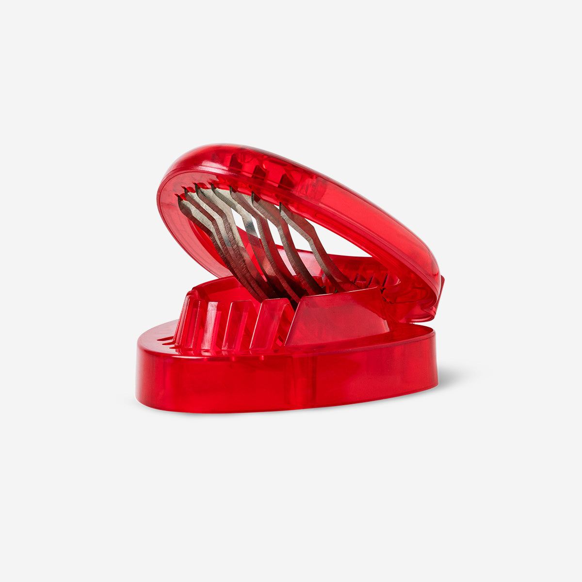 Red strawberry fruit cutter