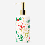 Flying Tiger Copenhagen soap dispenser with Christmas print, 20 cm tall, decorative home accessory for holiday-themed bathroom or kitchen.