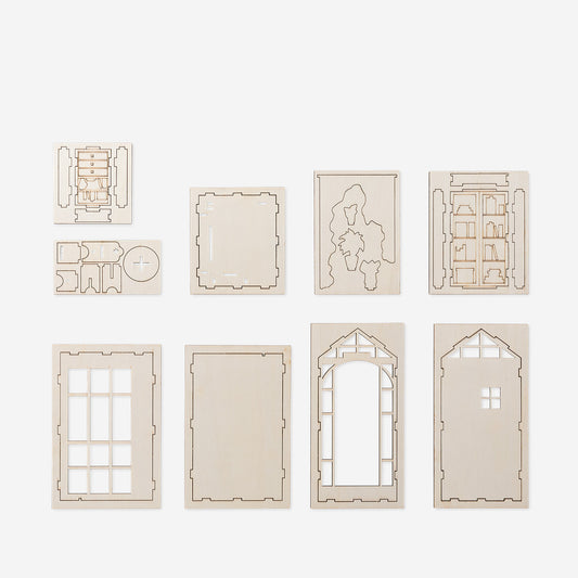 DIY wooden bookshelf decoration