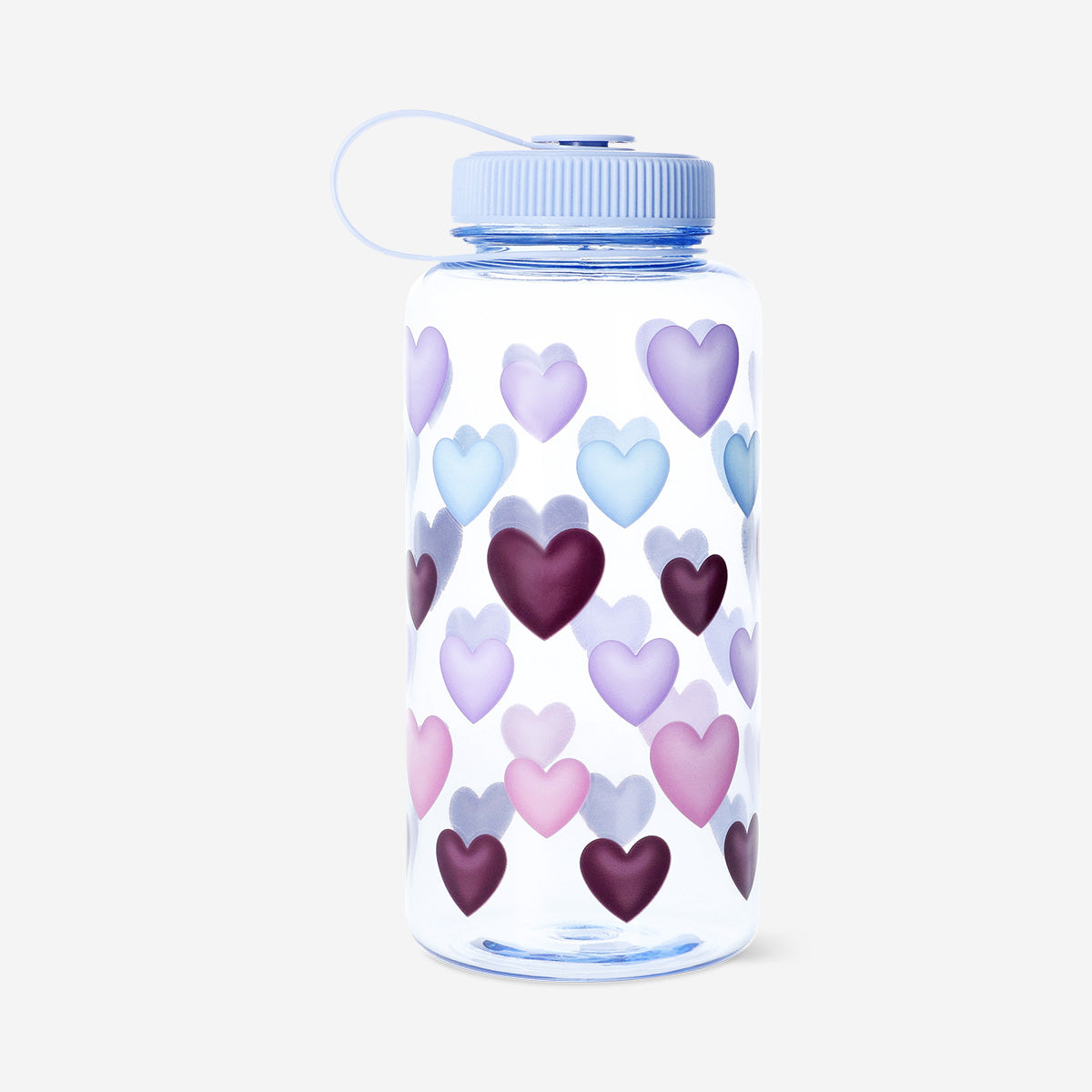 Blue drinking bottle with hearts - 1 L