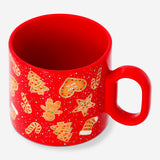 Flying Tiger Copenhagen Christmas mug with gingerbread print, 300 ml kitchen cup featuring festive holiday design.