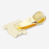 Gold cat pen loop from Flying Tiger Copenhagen, a stylish office accessory designed to hold pens on notebooks or planners.