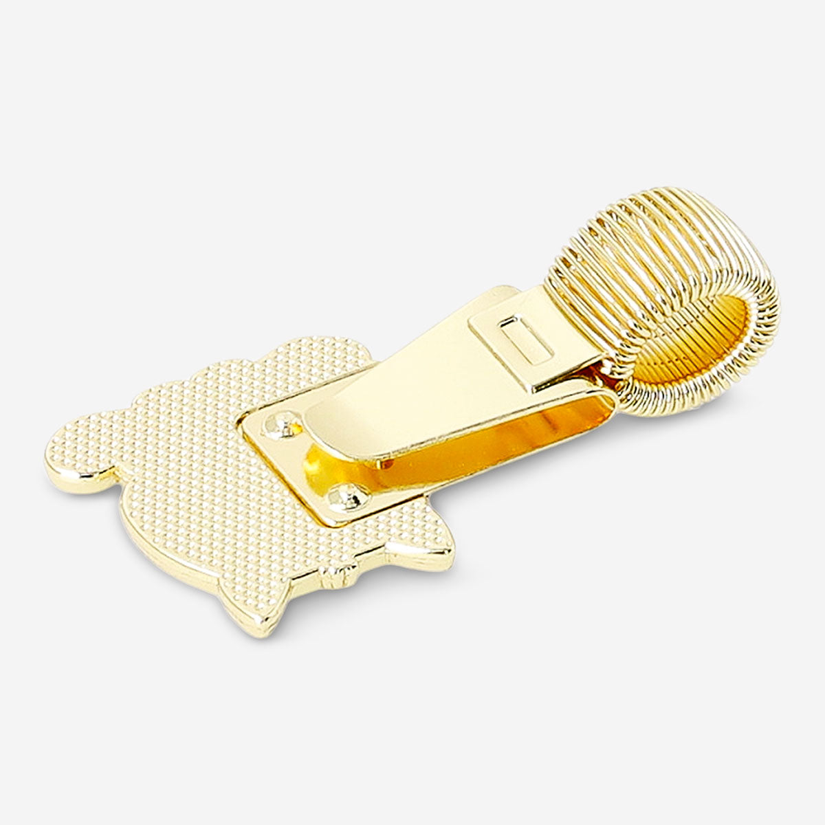 Gold cat pen loop from Flying Tiger Copenhagen, a stylish office accessory designed to hold pens on notebooks or planners.