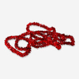 Red tinsel ribbon from Flying Tiger Copenhagen, 2 meters long, shiny festive decoration for office or gift wrapping.