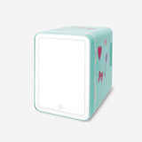 Cosmetics fridge with mirror, light, and stickers, 25x25 cm, Flying Tiger Copenhagen personal care appliance, compact and stylish.