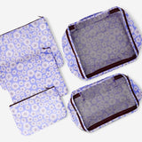 Lila geblümte Organizer-Taschen - 5 Stk.